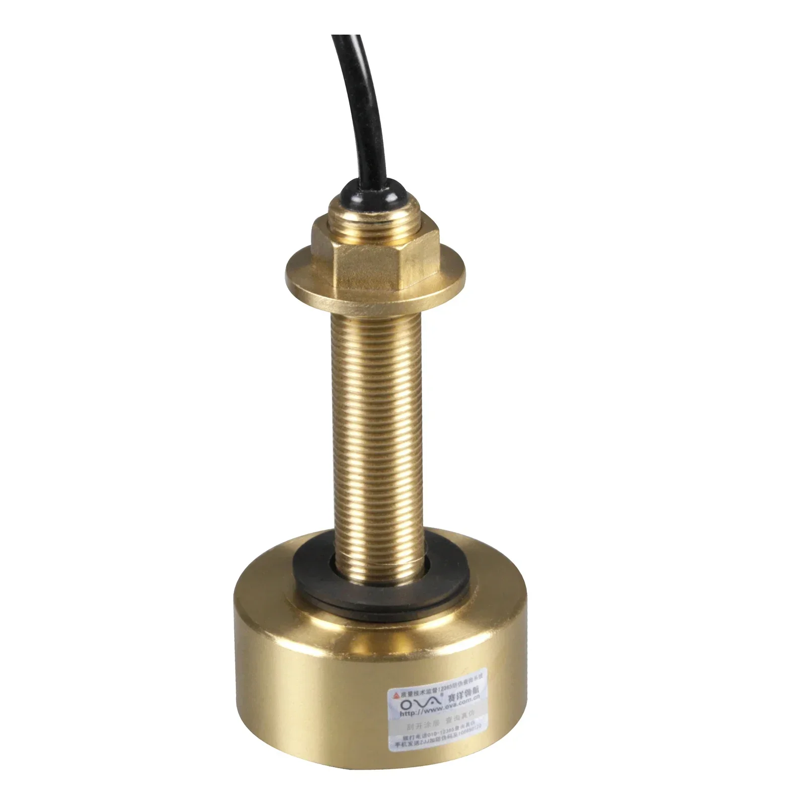Transductor de profundidad Matsutec TD-25B con cable 10M Sonar pequeño transductor impermeable 600W 50 y 200KHz a través del casco bronce