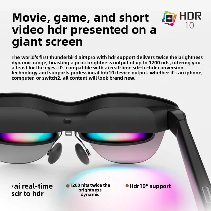 TCL RayNeo Air 4 Pro Smart AR Glasses 135 inch Screen Display 3D HD Private Cinema for Movie Viewing Computer Game Machine