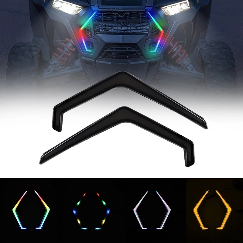 

LED Center Grille Light With Turn Signal Light 6500K Daytime Running Light For Polaris RZR XP 4 1000 Turbo 2019-2022