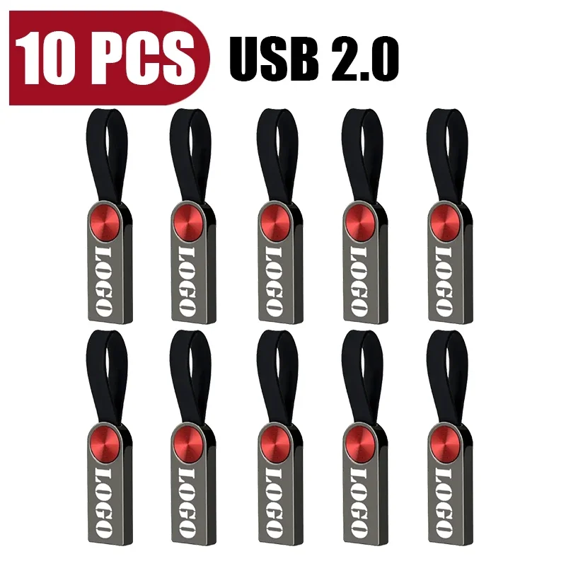 10 unids/lote, vídeo de boda con logotipo personalizado gratis para regalo, memoria Flash, llave Usb, USB 2,0, 16gb, 32gb, 64gb, 8gb, unidad de bolígrafo USB