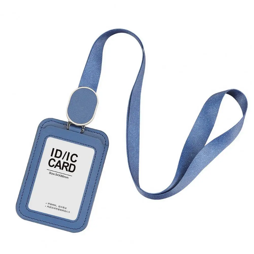 Work Card Holder Transparent Design Id Badge Holder with Durable Lanyard Retractable Reel for Work Outdoor Activities Events Id