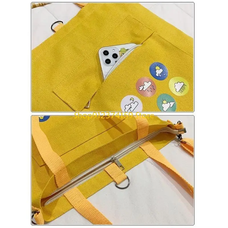 

G5AE Women Backpack Canvas School Bookbag Tote Daypack Student Rucksack Shoulder Bag for Teenager Girls