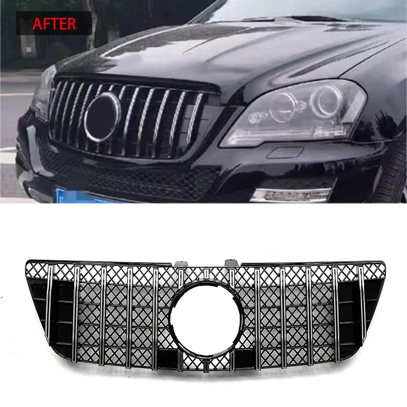 

Racing Grills For 2009-2011 ML Mercedes-benz W164 Mid-grid Grill Grille Gt Model Original Car Replacement Abs Front Bumper