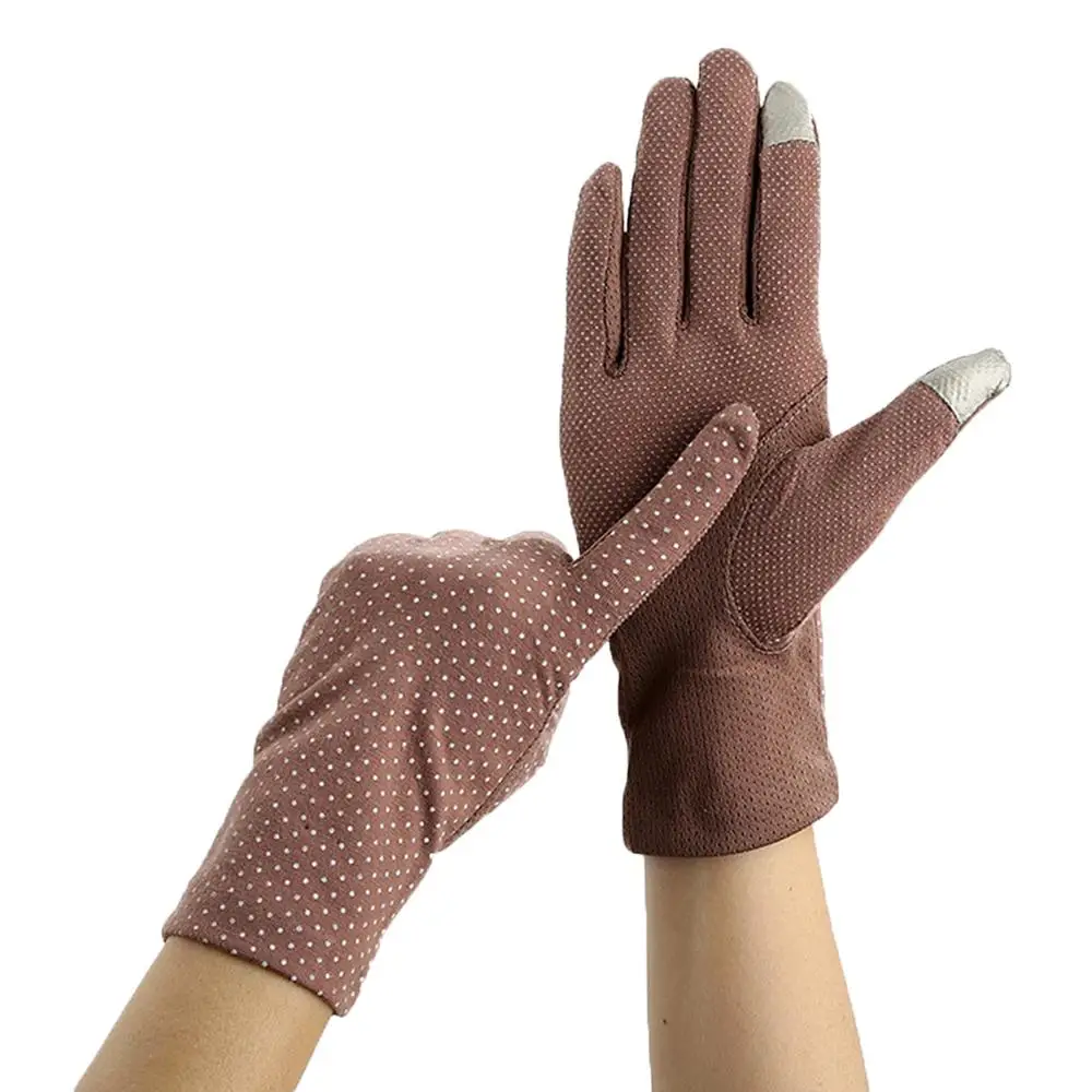Fashion Thin Sunscreen Driving Sun Protection Short Gloves Touch Screen Gloves