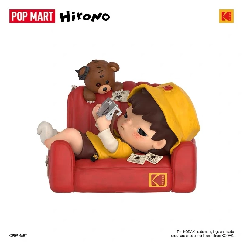 POP MART Hirono x Kodak Series Figure Anime Action Blind Box Guess Bag Toys Doll Cute Anime Figure Ornaments Collection
