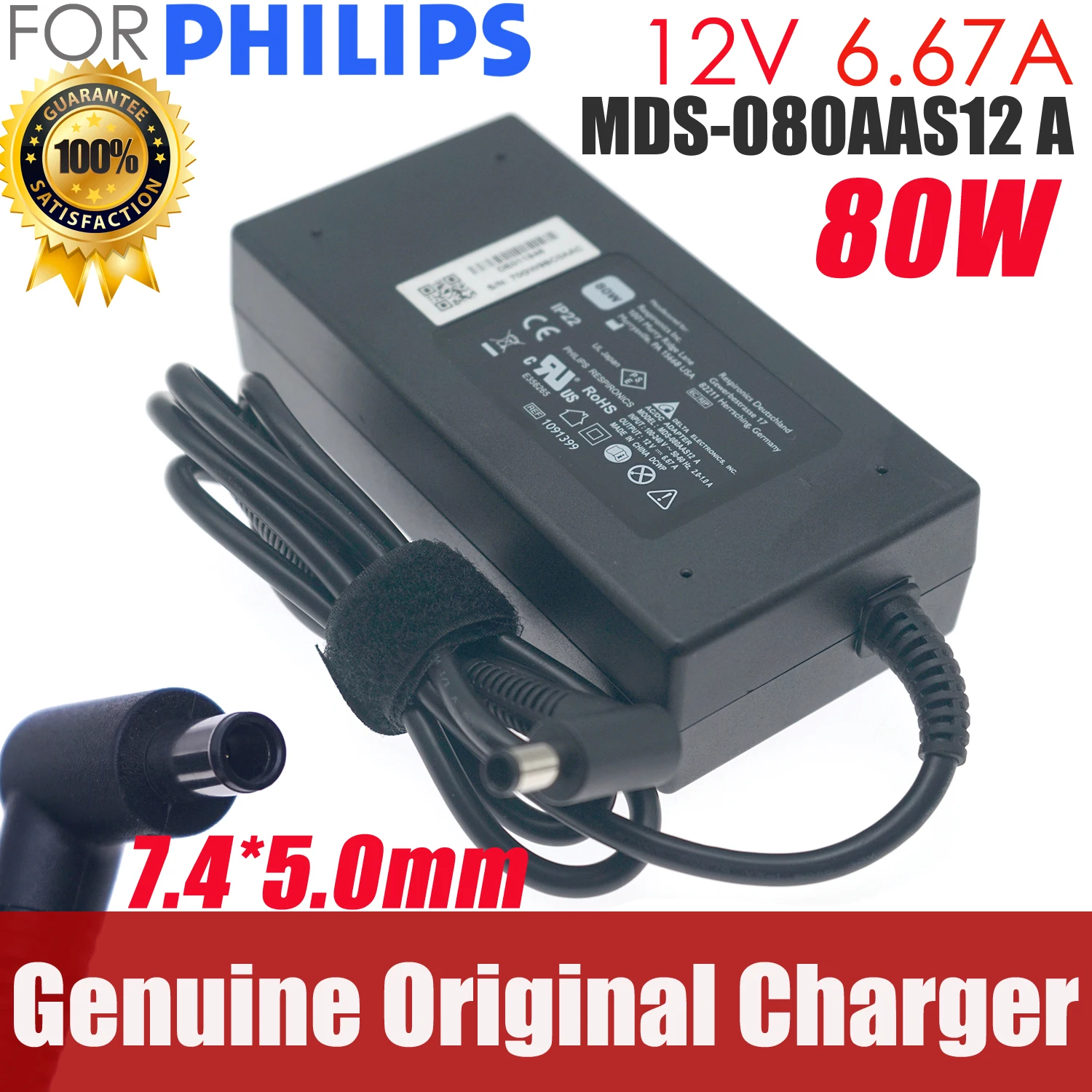 

MDS-080AAS12 A 12V 6.67A ADE022 AC Adapter For PHILIPS DreamStation T30 700 567P 767P DS500 DS500T DS700 Dorma 200/500 Charger