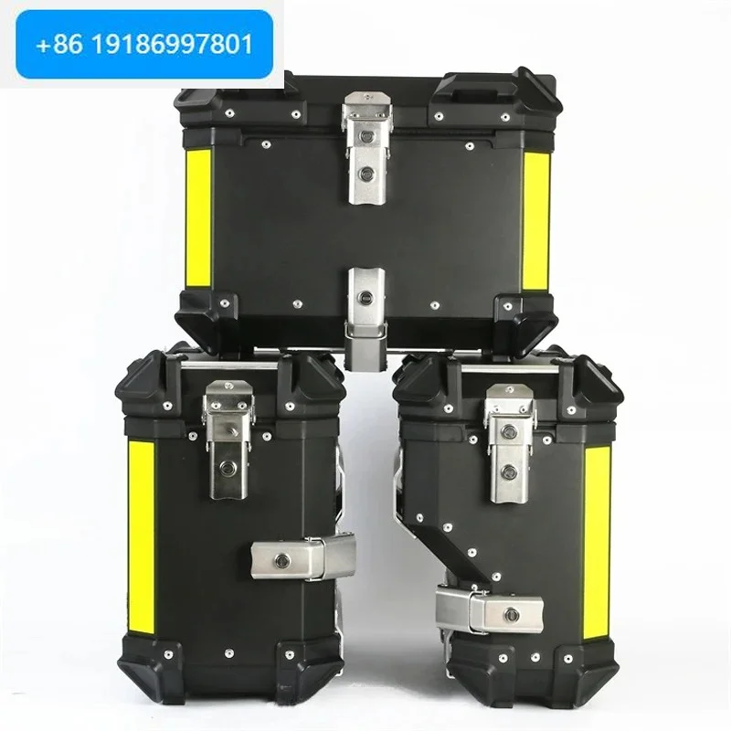 45L + 38L Black Case 58 lt x bm.w Side Case Accessories para motos Motorcycle Parts and Accessories Alloy Top Luggage Tail Case