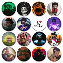 Funny Singer The Weekend Button Pins Creative Round Music Brooch Enamel Badge Accessories Gifts Backpack Hat Shirt Decor Badges