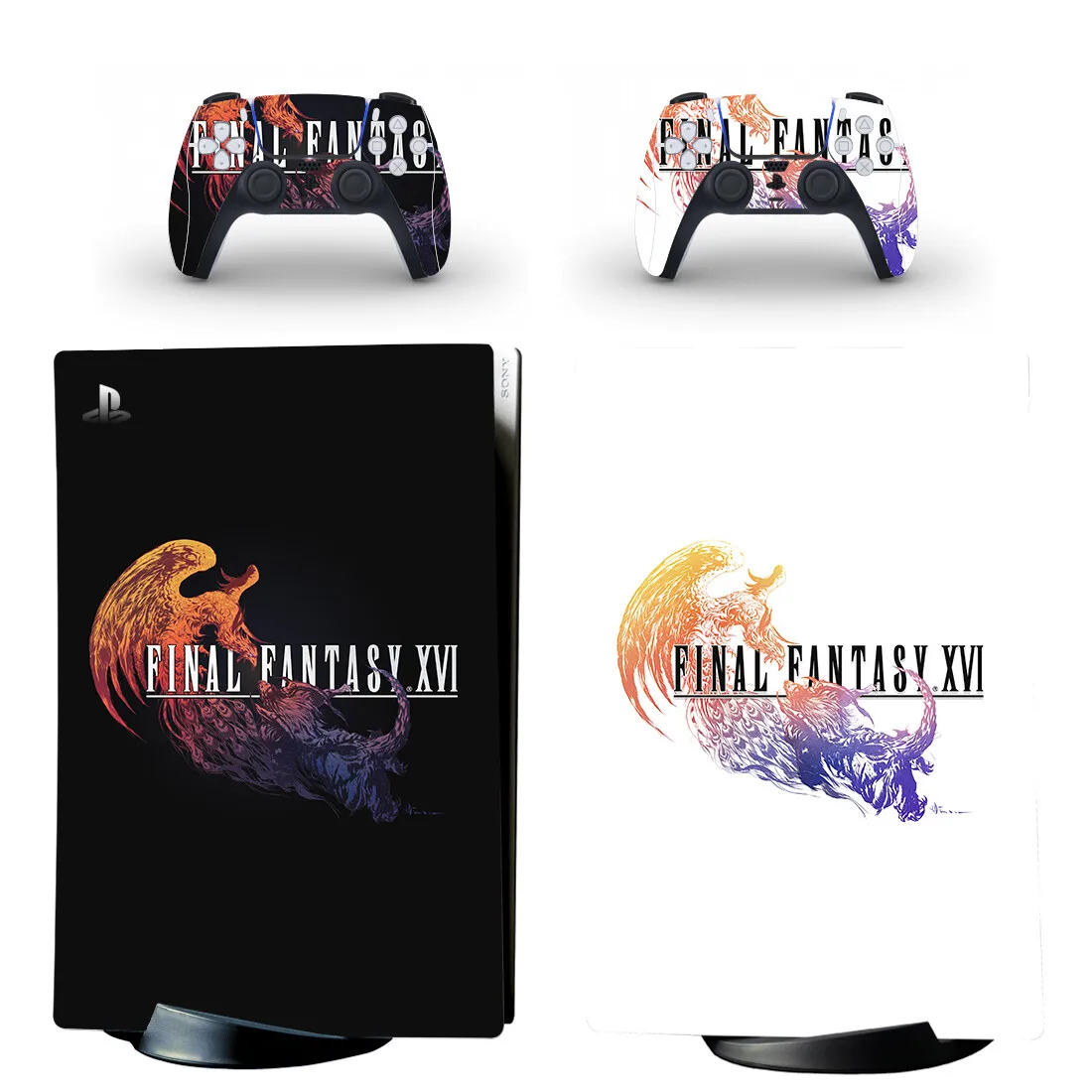 Final Fantasy 16 PS5 Digital Skin Sticker Decal Cover for Console and 2 Controllers Vinyl Skins