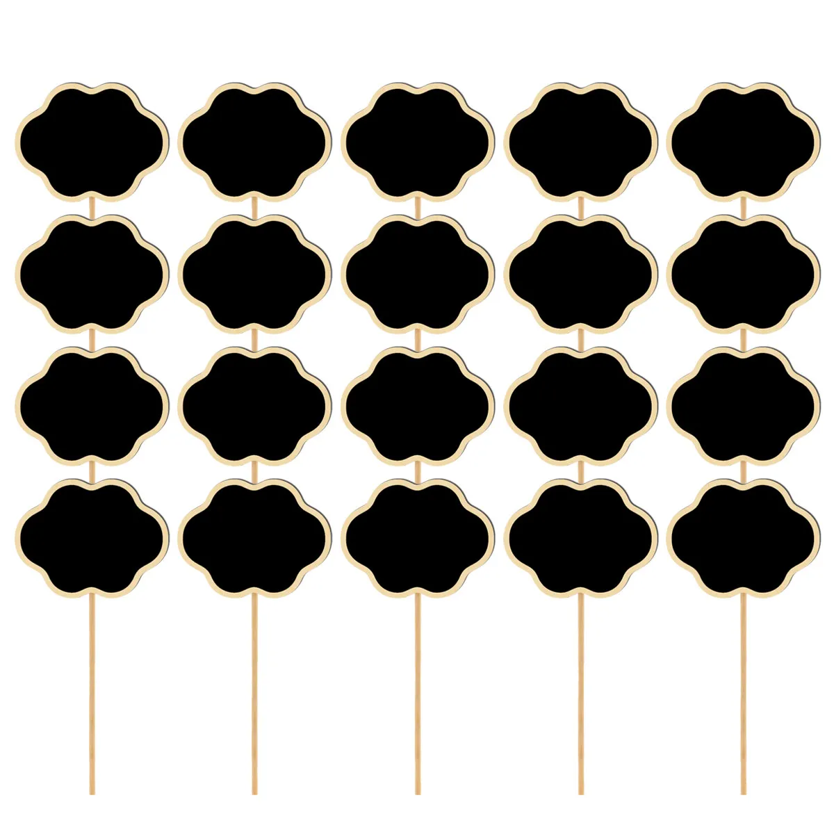 20Pcs Mini Chalkboard Toppers Chalk Friendly Garden Plant Labels Wedding Place Cards Signage Table Number