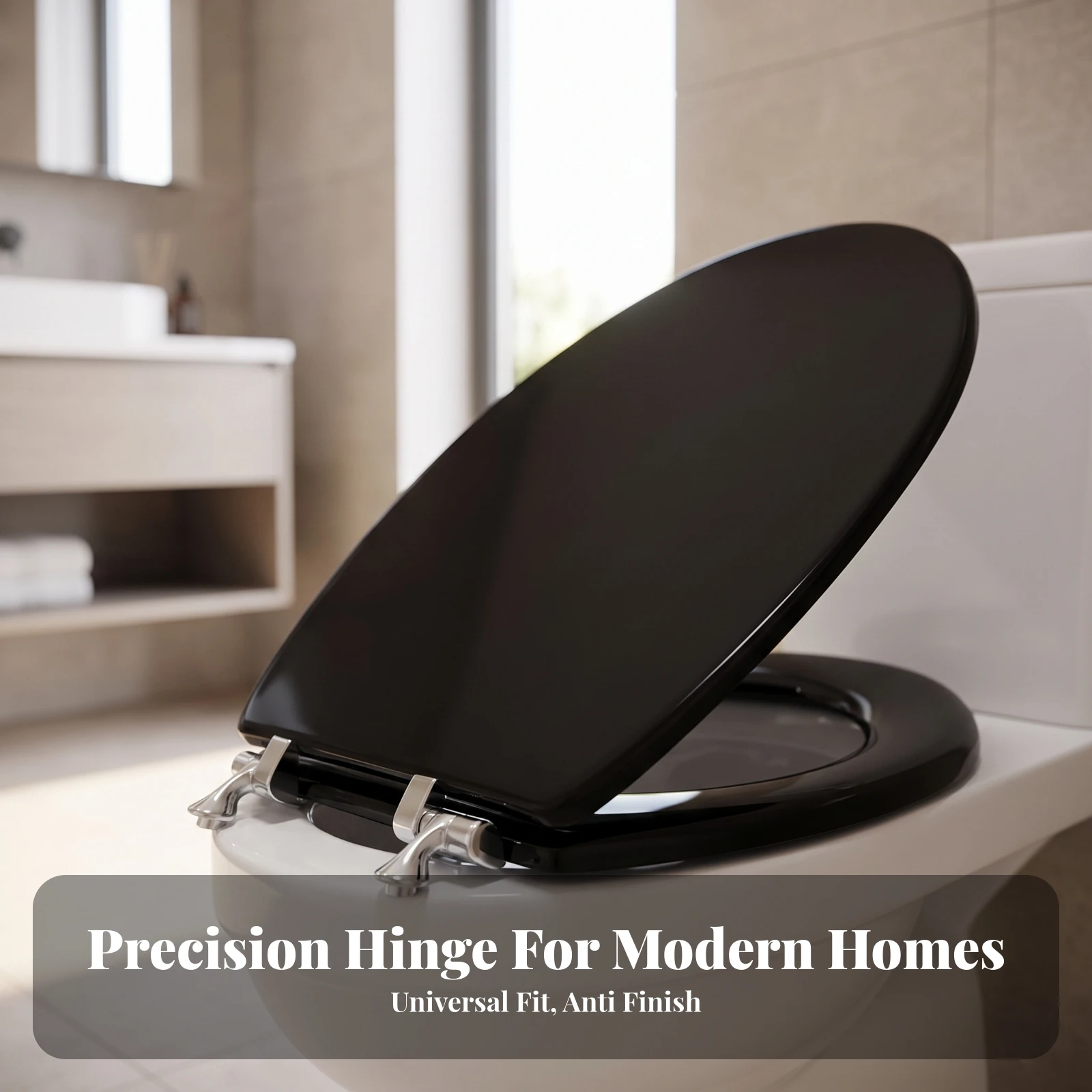 Toilet Seat Hinge Replacement Kit Easy to Install Toilet Lid Hinge Repair Kit Rust-Proof Secure for Homeowners, Bathroom