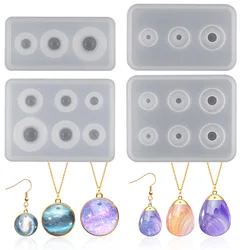 3D küre topu silikon kalıp DIY kristal Oval yumurta kolye takı için silikon kalıp s ayna epoksi silikon kalıp s reçine