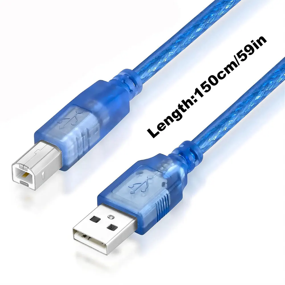 USB 2.0 Printer Cable 1.5M (4.9FT)), High Speed Data Transfer Cord, Pure Copper Core, Type A Male to Type B Male Scanner Cable f