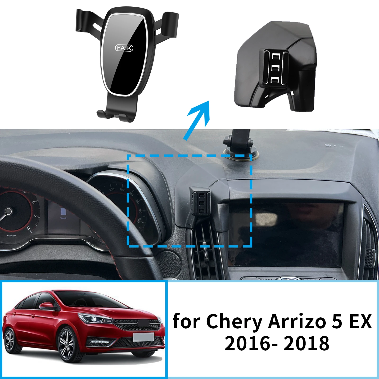 

Car Mobile Phone Holder GPS Bracket for Chery Arrizo 5 EX 5 PRO 5 PLUS GT 2016 2017 2018 Navigation Stand Auto Accessories