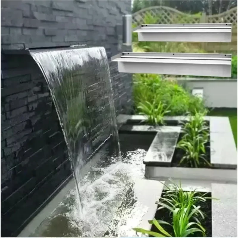 Waterfall flow fountain nozzle,large-scale landscape waterfall wall, decorative flowing water of artificial landscape pool