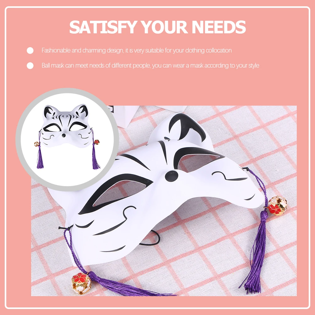 2pcs 일본 애니메이션 고양이 마스크 여성을위한 하프 페이스 가장 무도회 마스크 코스프레 의상 장식 파티 액세서리 / 역할 놀이, image size:1002x1002