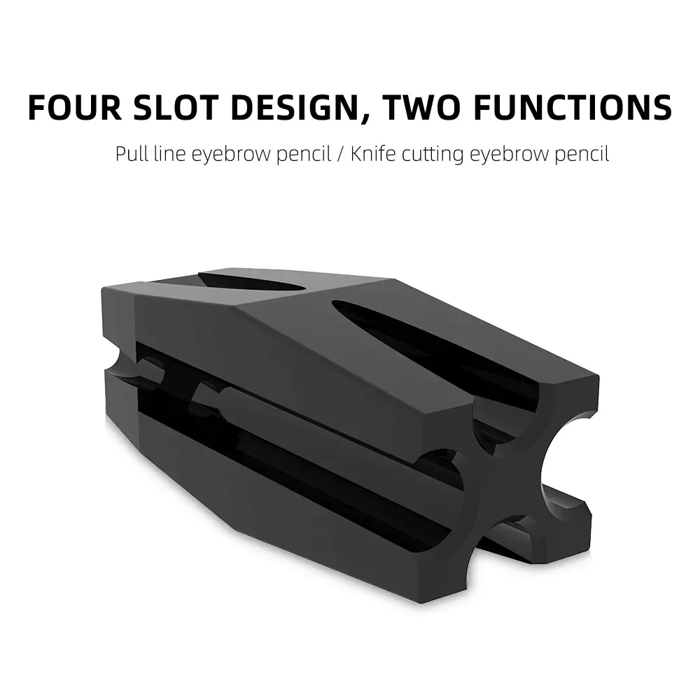 1 pz professionale matita per sopracciglia appiattimento strumento affilatura/disegno linea sopracciglio temperamatite Base 4in1 punta sottile Set