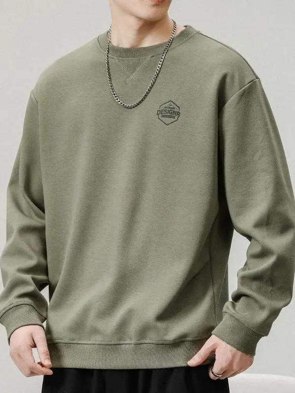 

Autumn Winter Men's round Ne Sweatirt Long Sve T-irt Comfortable Soft Faionable Ciwalk Suitable Universal Fit