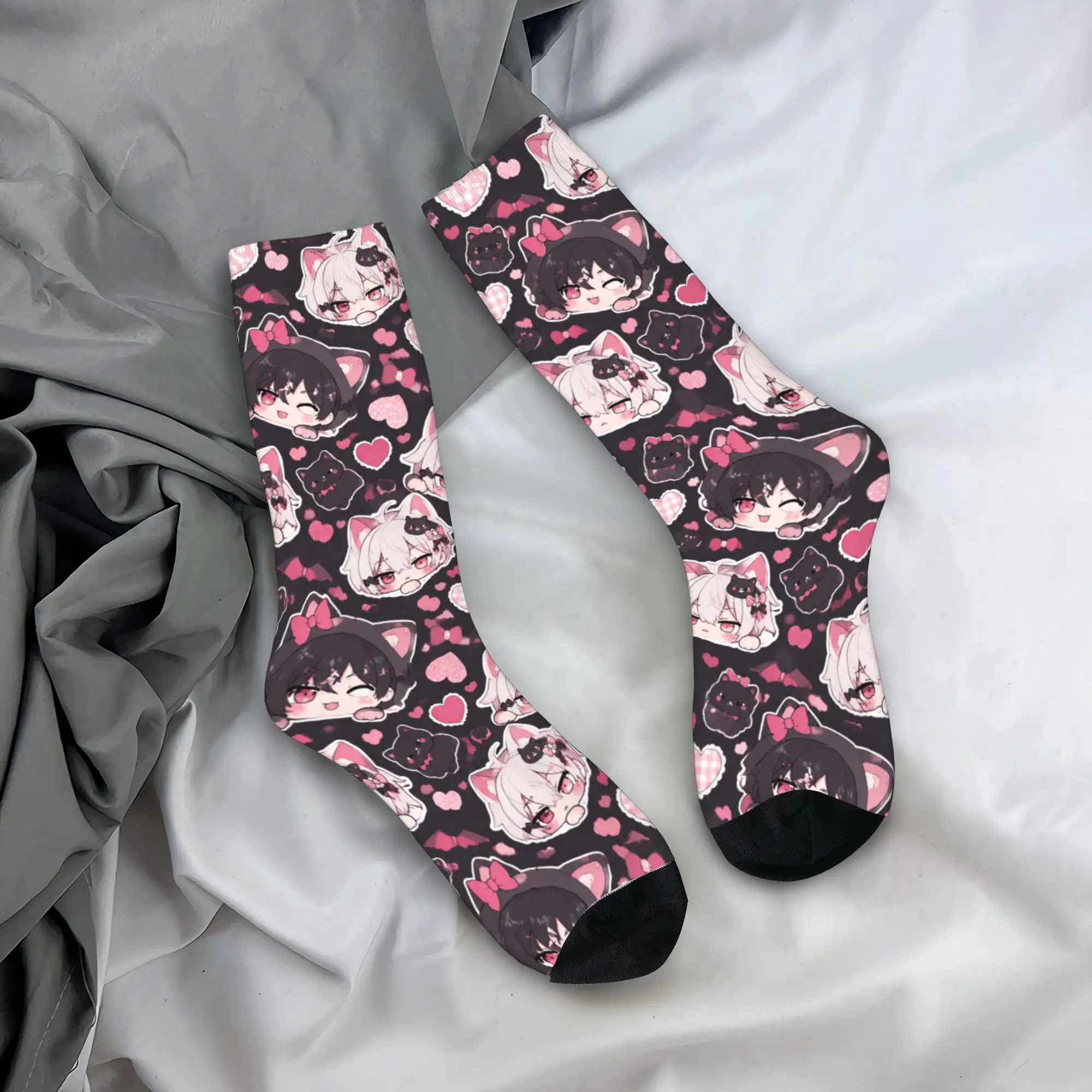 Ivantill Till Alien Stage Chibi Graphic Socks  Vintage Stockings Autumn Anti Bacterial Men Socks Comfortable Running Socks