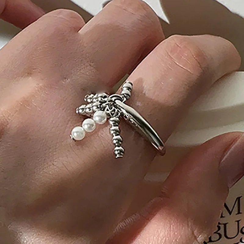 Mewanry Silver Color Tassel Ring For Women New Fashion Creative Romantic Wedding Party Bride Jewelry Accessories Gifts Wholesale