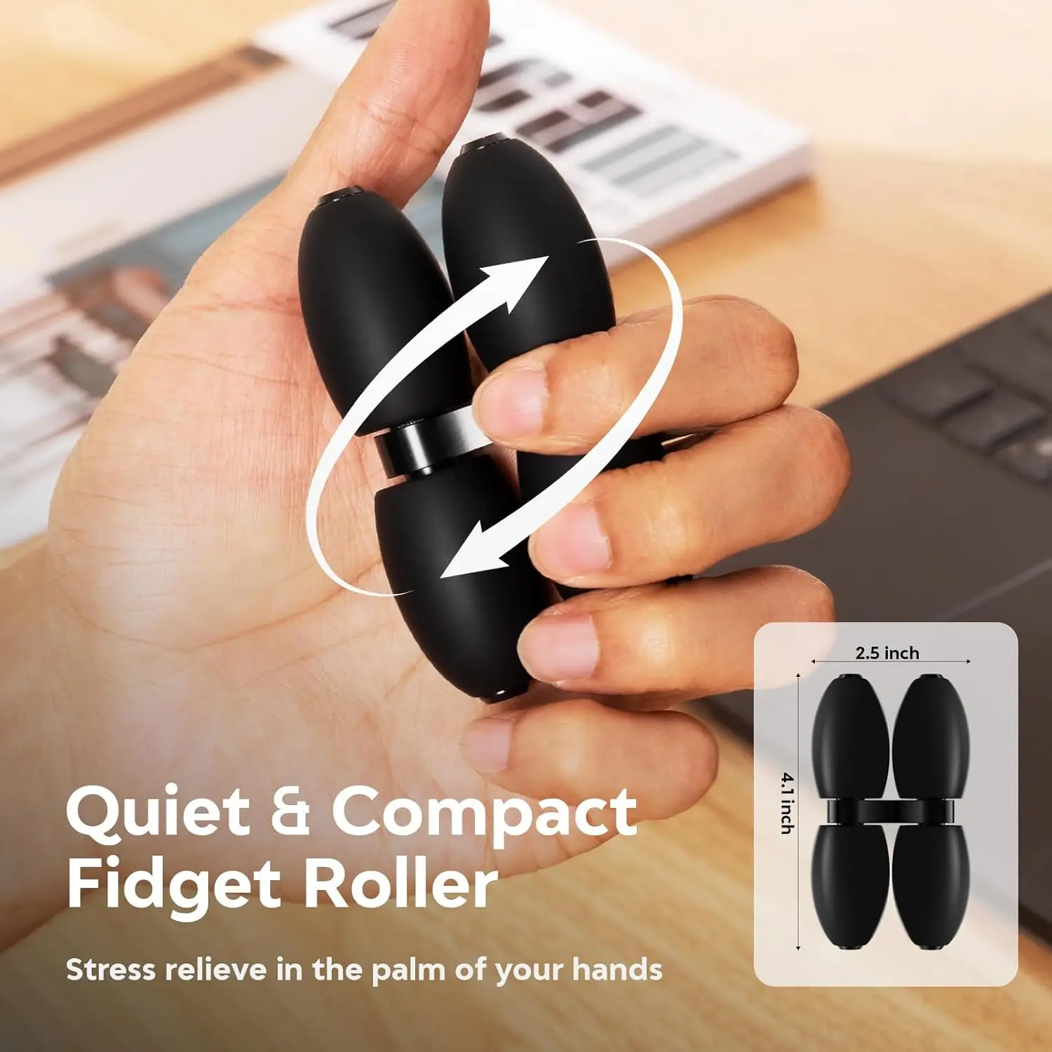 Handheld Fidget Roller Toy for Adults - Stress Relief, Focus Aid, Portable Design