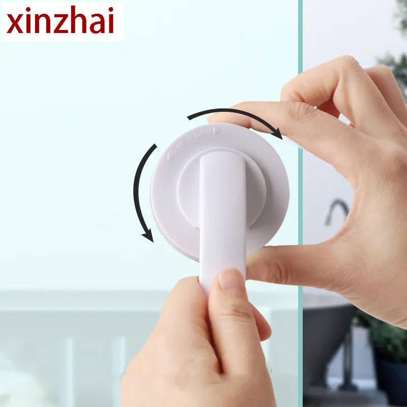 Glass Door Sliding Door Handles Closet Cupboard Door handles Toilet Lid Refrigerator Door Suction Cup Pulls Free Punch