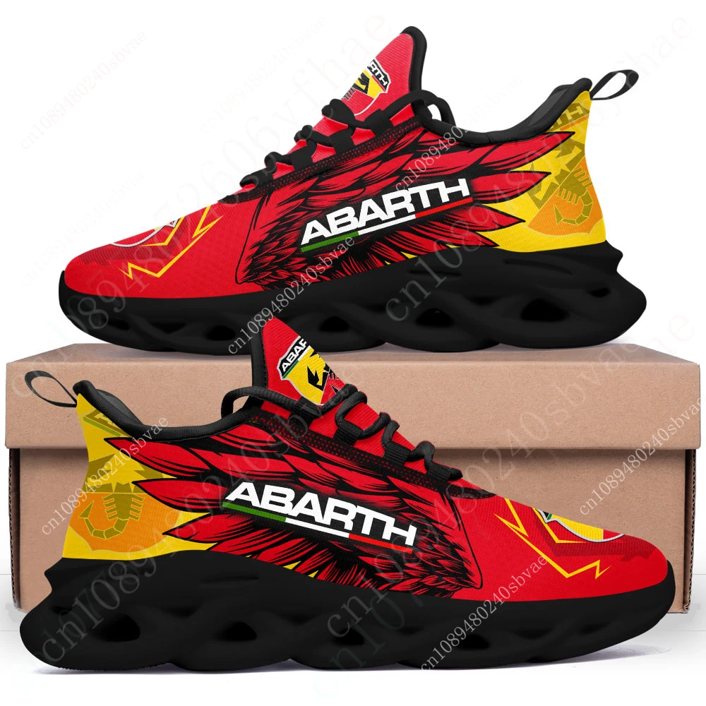 

Abarth Unisex Tennis Big Size Comfortable Men Women Sneakers Lightweight Sneakers Sports Shoes Casual Running Custom Made Shoes