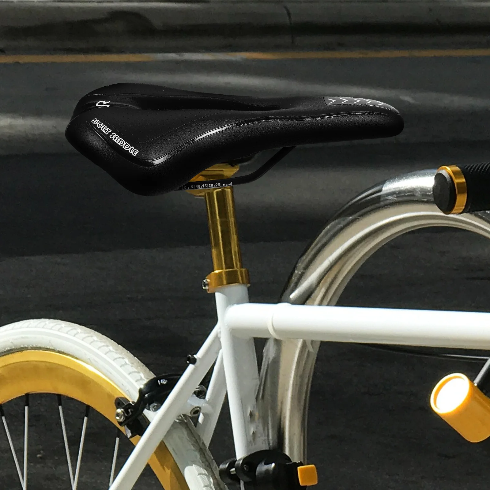 

Thicken Silicone Seat Cushion Bike Saddle Comfortable Durable Ergonomic Design Reduce Friction Widened Support Outdoor Cycling