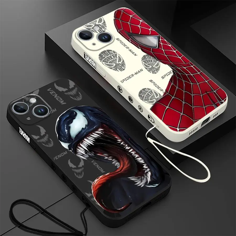 Marvel Venom Spidermans Phone Case for Xiaomi Redmi 9 8 10 9A 9i 10C 12 K40 Pro K60 Ultra A1 A2 9T 9C Shockproof Cover