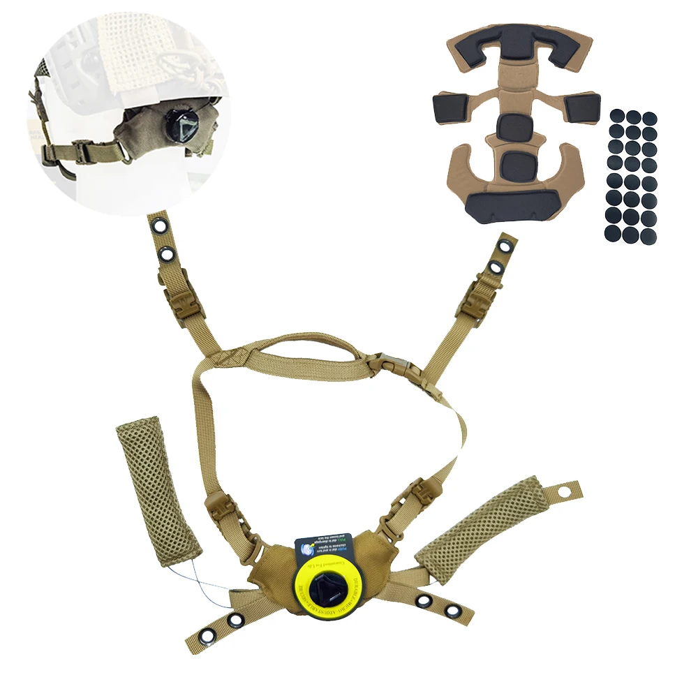 Wendy\'s Helmet Suspension Military Tactical Helmet Adjustable Lanyard FASTMICH Outdoor Hunting Helmet Accessories Sponge Liner