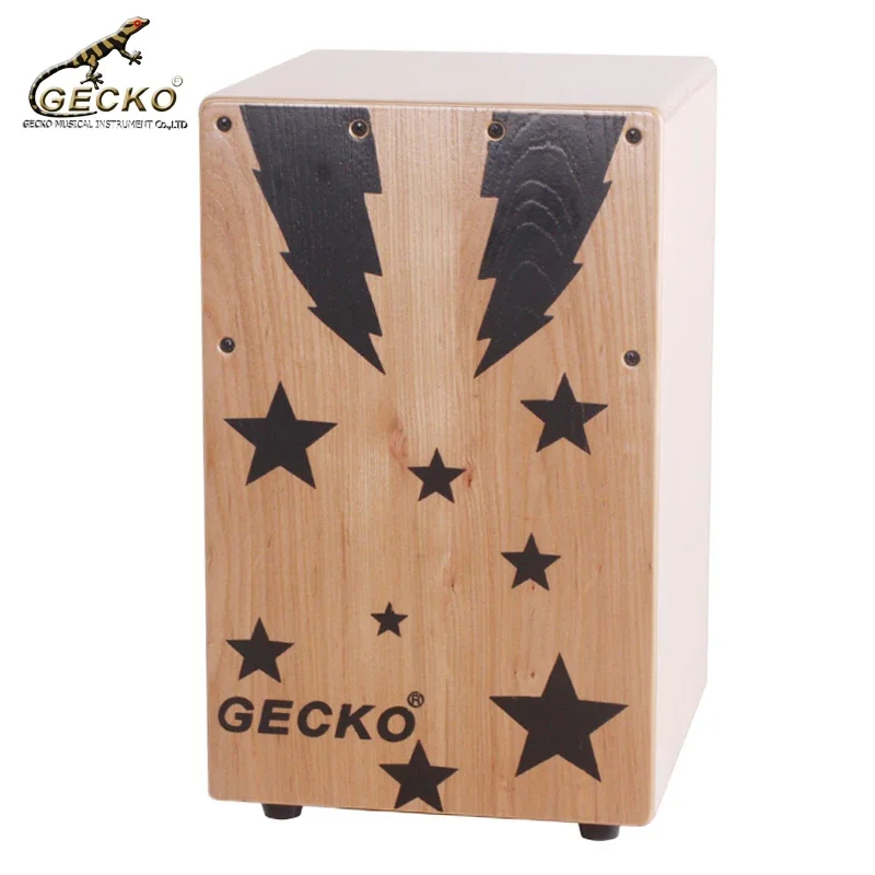 

GECKO cajon drum natural birch wood hand percussion drum wholesale price hot sale drum box