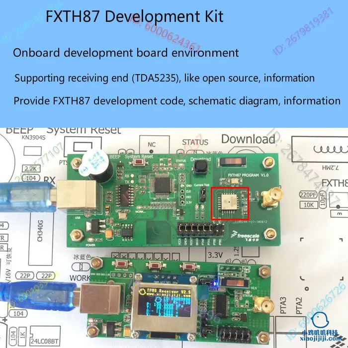 

FXTH87 Tire Pressure TPMS Sensor Programmer Programmer Development Board Information 433Mhz Wireless