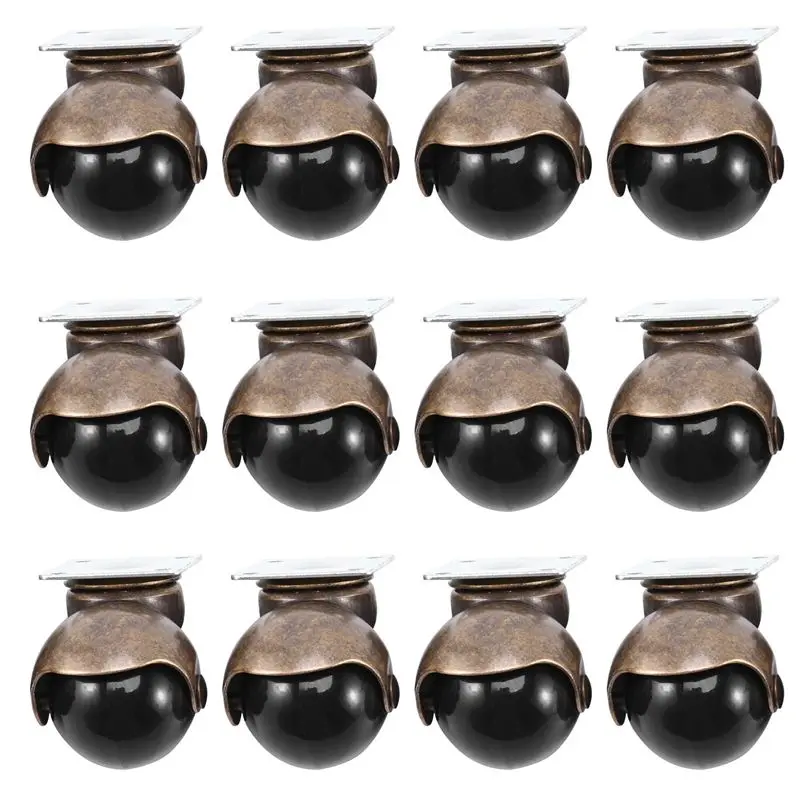 [12-pack]-swivel-top-plate-hooded-ball-caster-wheels-antique-bronze-15-inch-no-brake-aa26