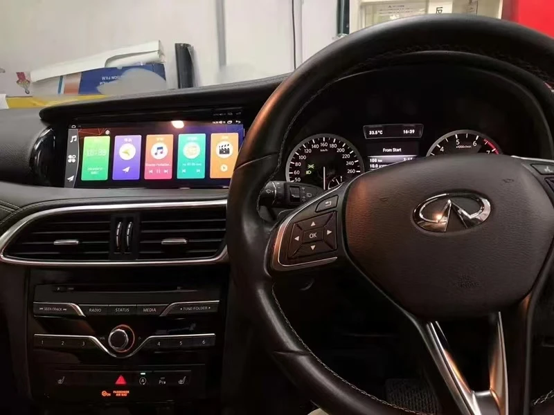 Android Audio For Infiniti QX30 Q30 2013-2019 Android 13 Car Multimedia Player Intelligent Systems GPS Navigation Carplay RHD BT