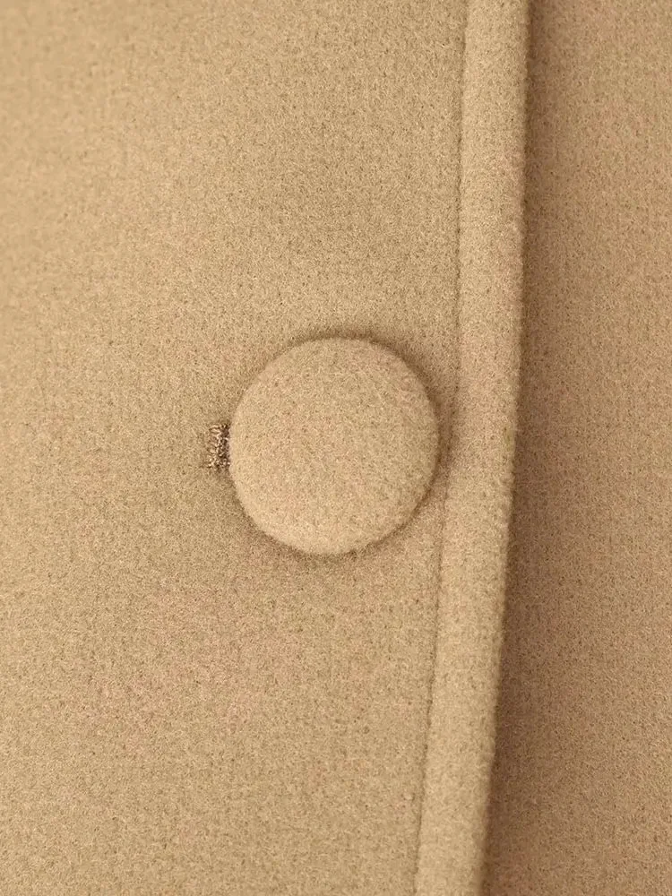 

HH Woman Winter Lapel Long Sleevessingle Breasted Solid Color Tighten The Waist Mid Length Coat Female Casual Commuting Overcoat