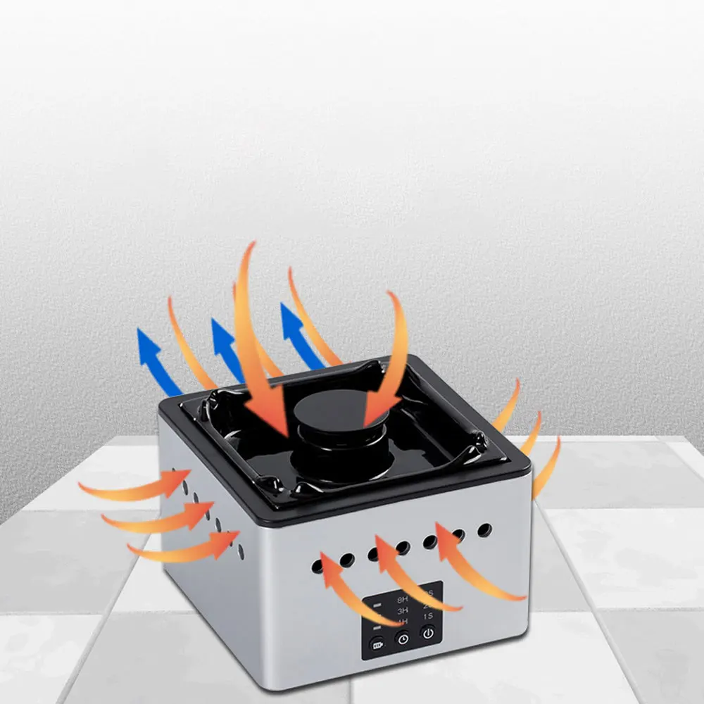 Cenicero multifuncional, purificador de aire, generador de iones negativos, purificador de humo pequeño para el hogar