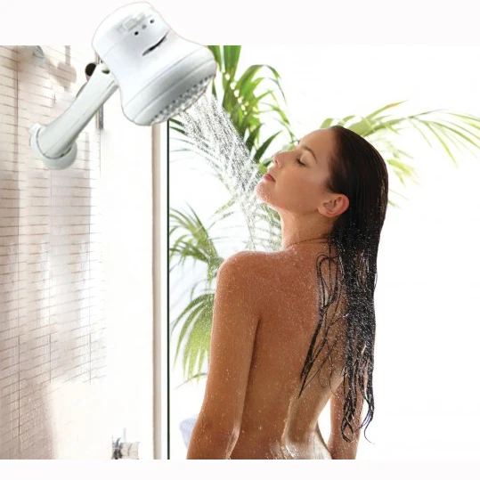 220 Volt Outdoor Electric Instant Plastic Shower Tankless Electric Hot Water Shower Head