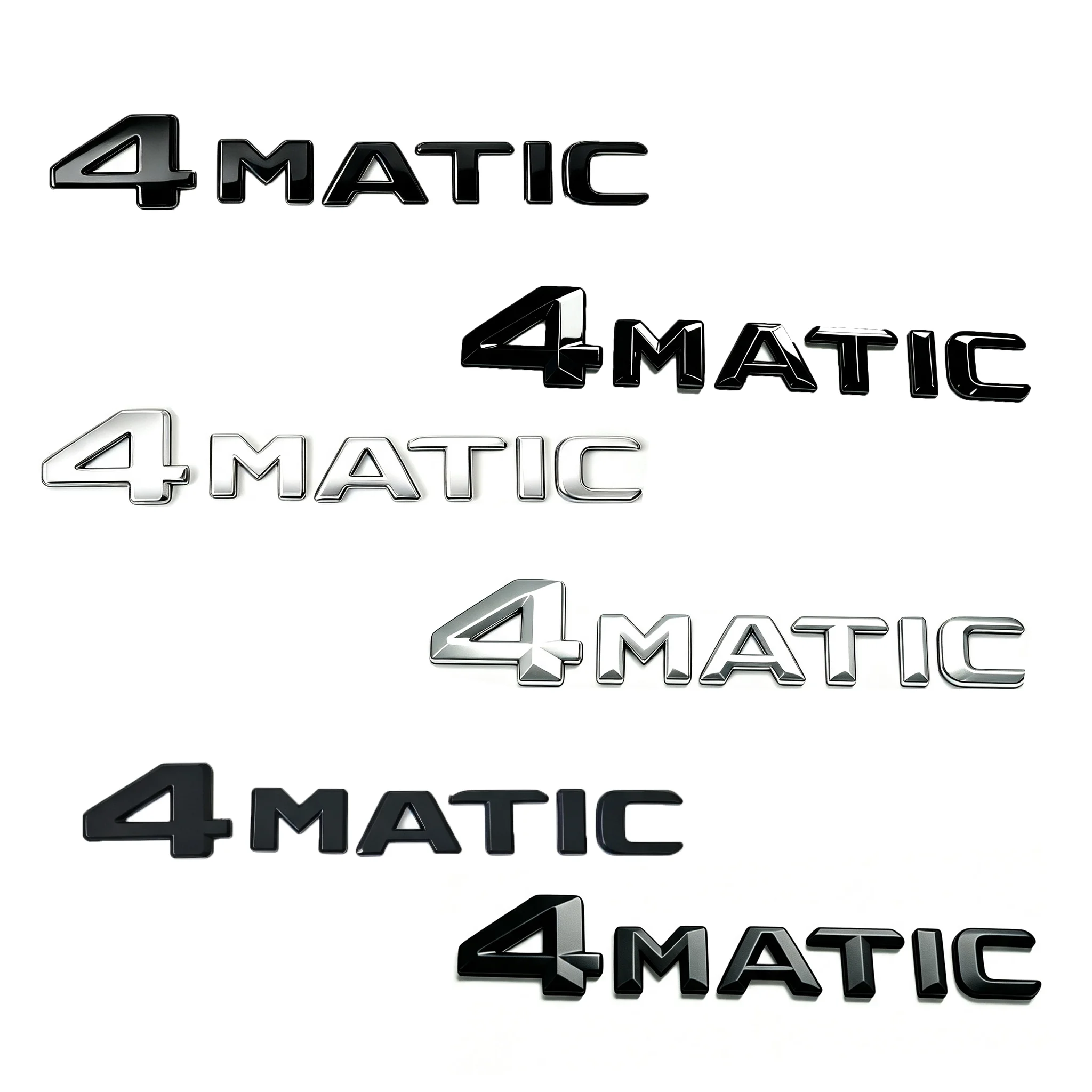 4MATIC Car Emblem 3D Letter Badge ABS Rear Trunk Fender Side Sticker Auto Styling Decal for Mercedes Benz Car Exterior Accessori