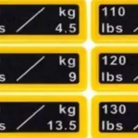 2pcs Fitness Weight Stack Label Sticker 10-200lb For Gym Machine Plate Number Marking Yellow Waterproof Decal Tool