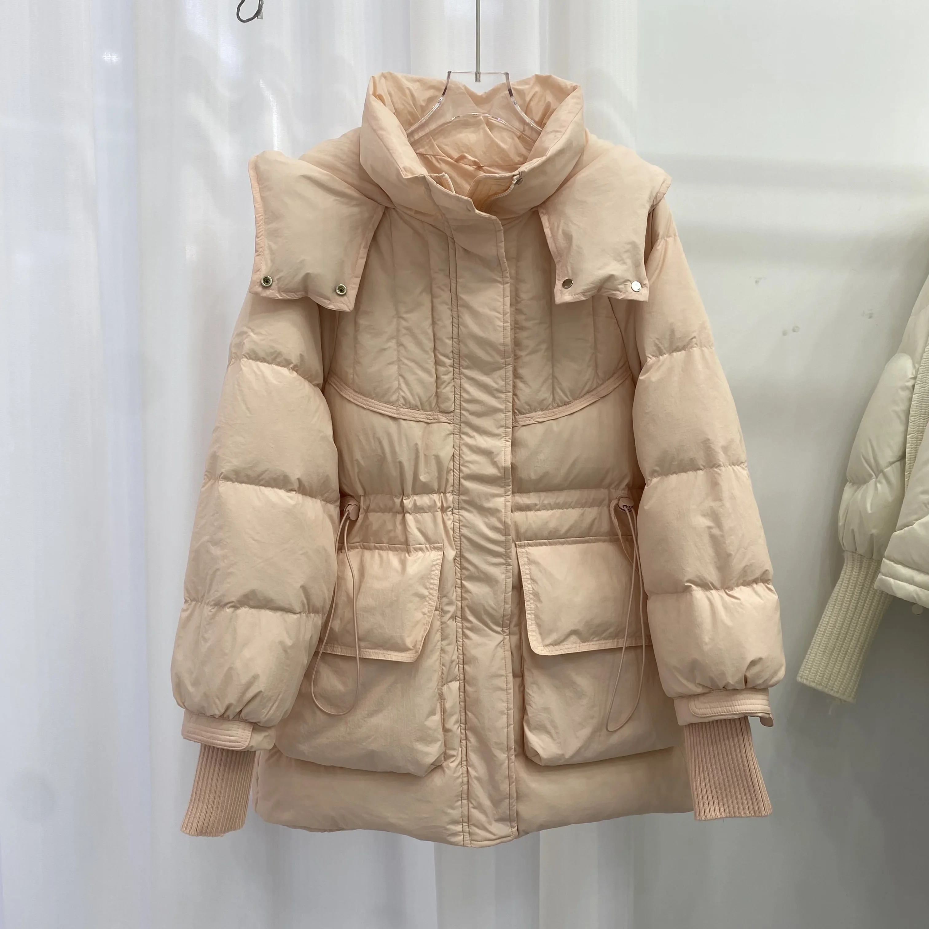 

Winter Fashion Women's Down Jacket Commuter Warm Windproof Strap Jacket