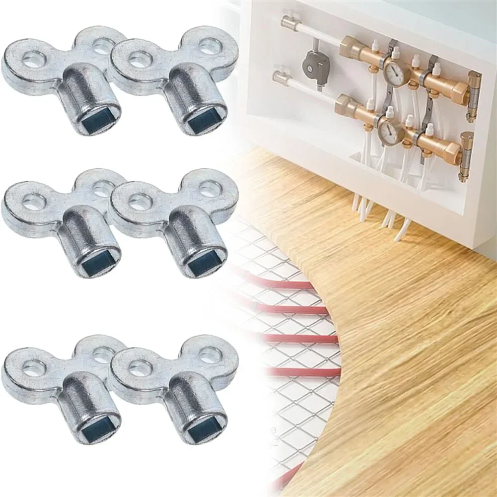 6PCS Zinc Alloy Radiator Keys Heater Bleed Key Wrench Plumbing Bleeder Key Radiator Wrench Air Vent Central Heating Tool TOOL