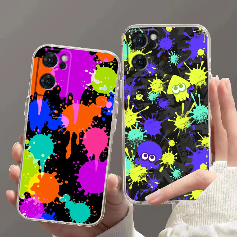 Clear Phone Case For OPPO RENO 9 8 7 6Z 6 5 4 3 2Z SE PRO PLUS 4G 5G Transparent Soft Case Funda Capa Shell HOT Game S-Splatoon