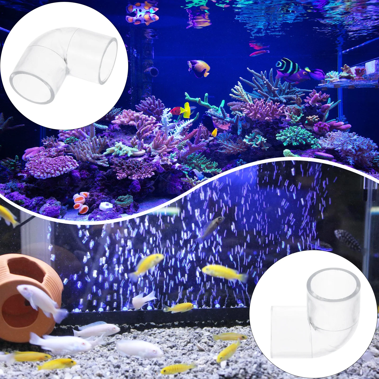 

10Pcs 25mm 90 Degree Tube Connector Practical Durable for Long Time Use Fitting Connector Fitting Aquarium Adapter