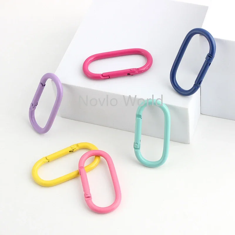 

12 Colors 50mm Carabiner Clip Set Hanging Hook Spring Buckle Karabiner Camping Climbing Equipment Handbag Accessories