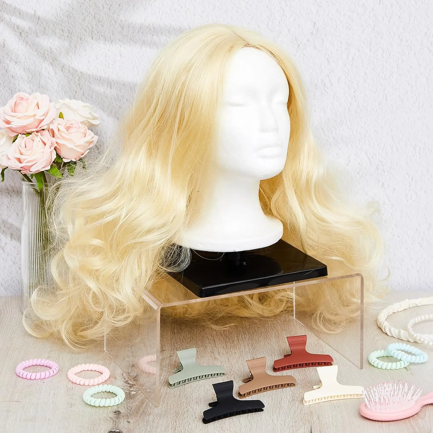 1-4Pcs Non Topple Foam Wig Mannequin Head Styling Holder