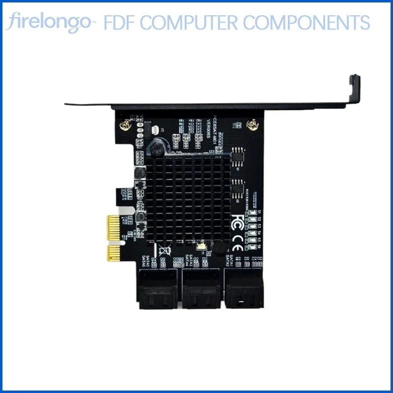 PCIe to SATA3.0 Expansion Card 4 Port 6 Port 6Gbps SATA Controller 88SE9215 for IPFS Chia HDD