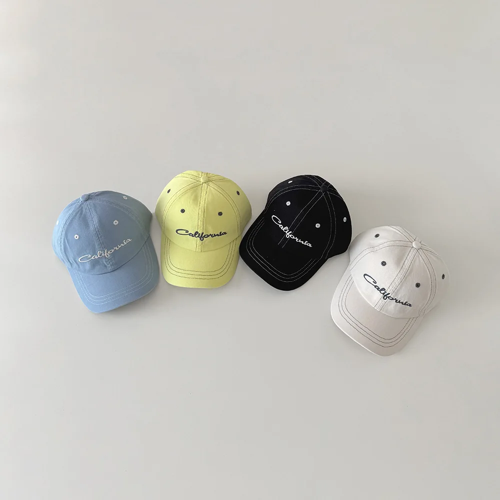 

5-12Y Children's Hat Spring and Autumn New Fashion Letter Cap Boys and Girls Versatile Sunshade Baby Baseball Caps
