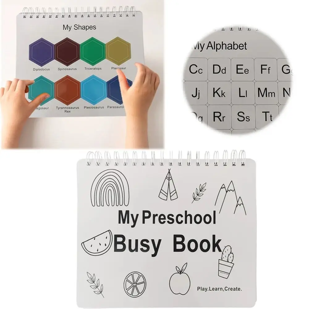 Repeated Pasting My Preschool Busy Book Puzzle Manual Learning Activities Toddler Interactive Sticker Cards Education Workbook