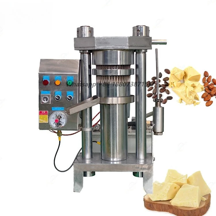 CE China Factory Making Equipment Mini Cacao Bean Hydraulic Cold Oil Extraction Cocoa Butter Press Machine for Small Business