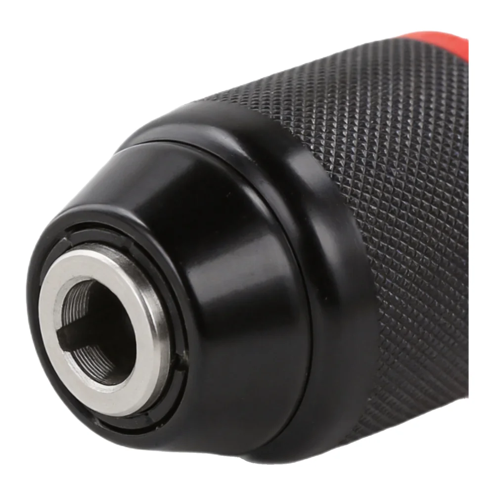Drill Chuck with Back-Mounted Ratchet and Locking Plate for Secure Bit Retention 0.8-10mm 3/8-24UNF for Electric Drill Use